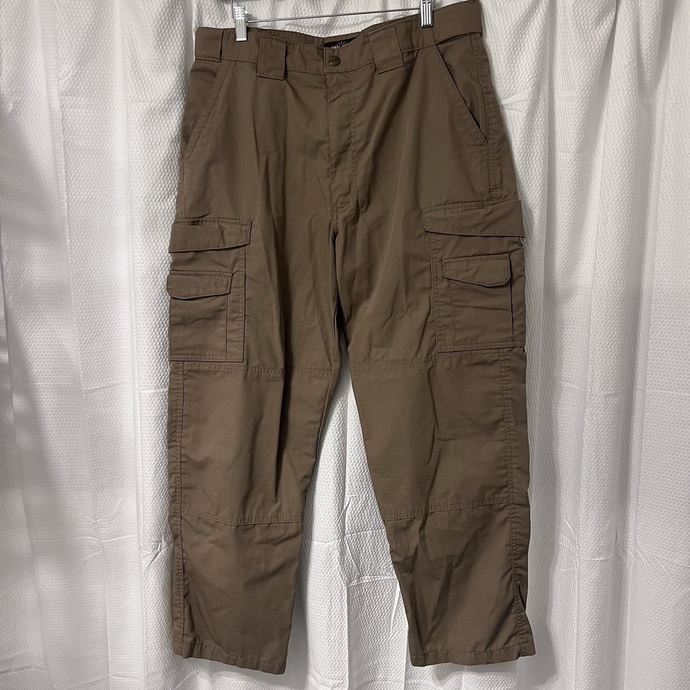 Tru Spec Khaki Tan Rip‎ Stop Tactical Military Cargo Pants Men's Size 34/30 EC